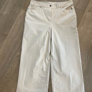 Lululemon Women's Cream Wide Leg Ankle Length Trouser
